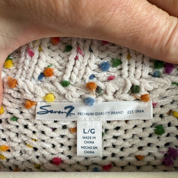 Seven7  For Man Kind Cream Cowl Neck Sweater - Picture 4 of 11